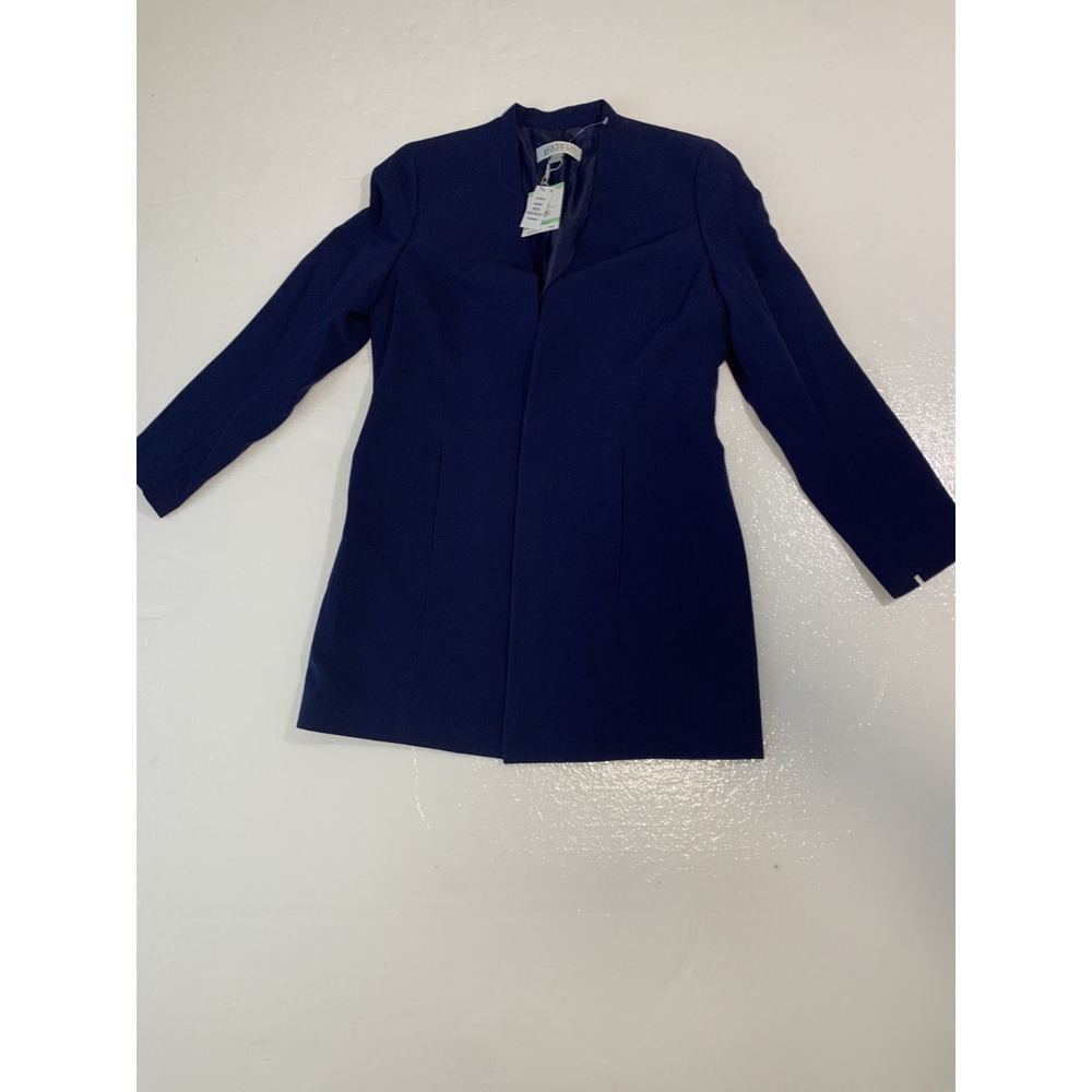 NWT KASPER Open Front Topper, Navy Blue Blazer 8